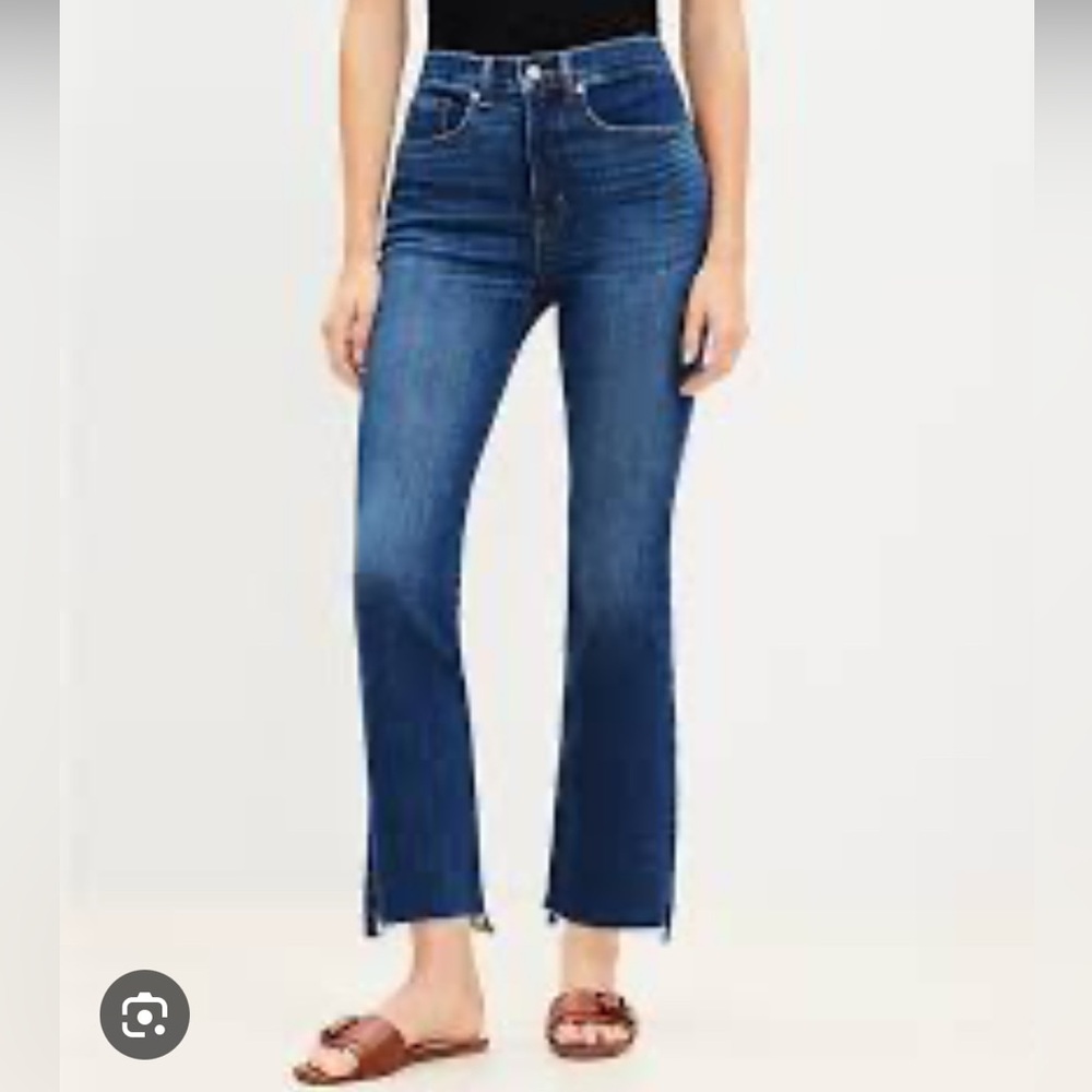 Loft Step Hem Kick Crop Jeans